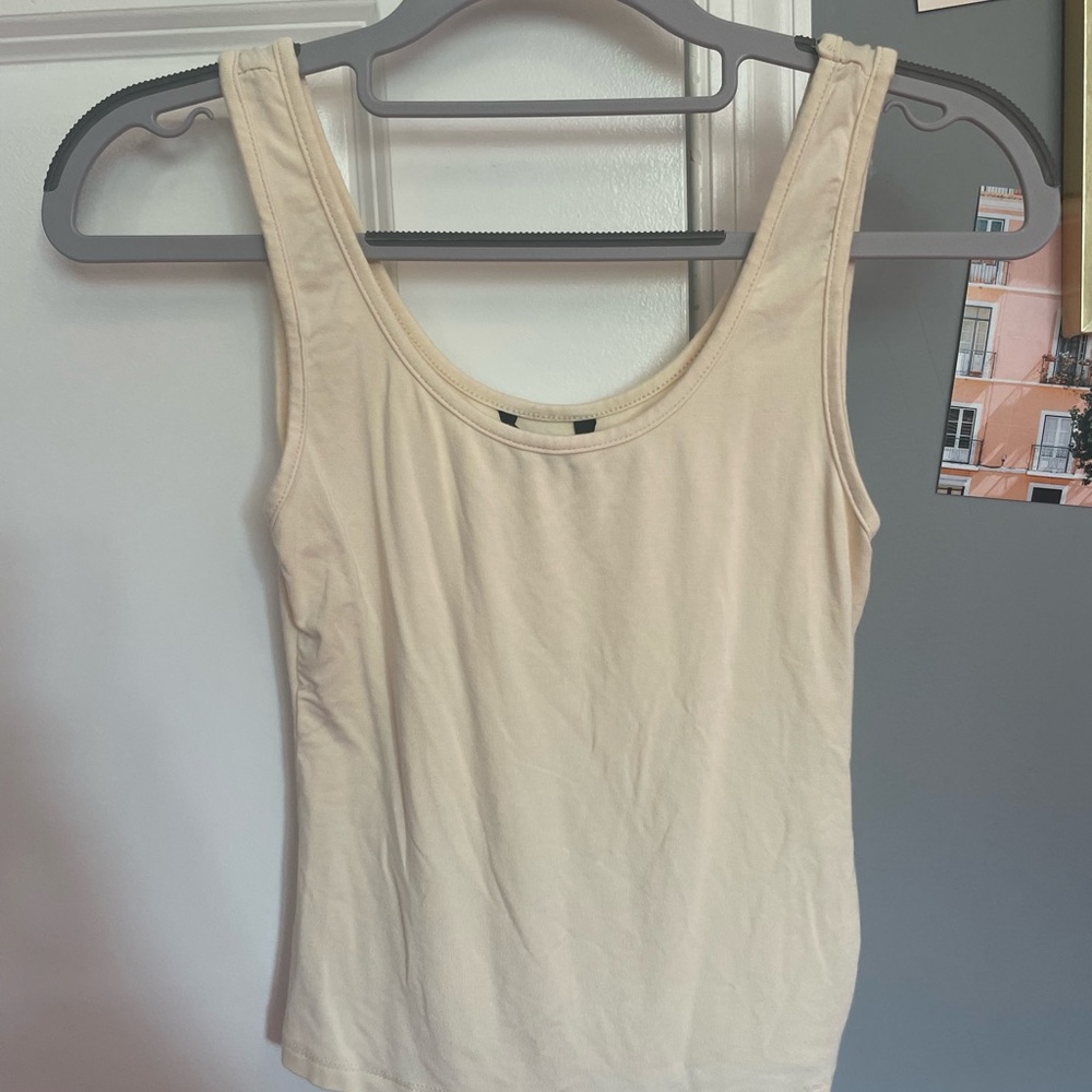 cream tank top; shein: size xs